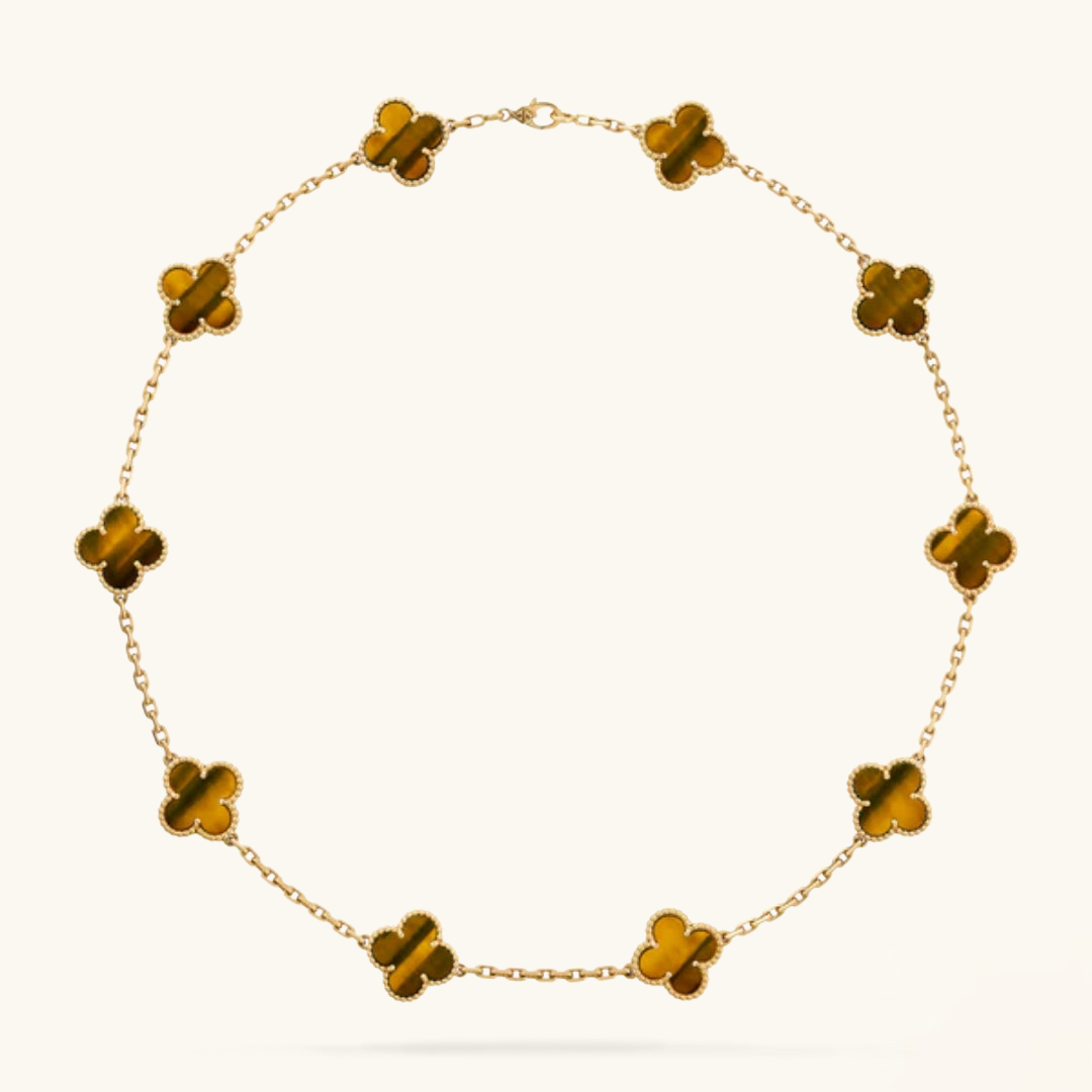 CLOVER | 10-Inch Tiger Motif Necklace