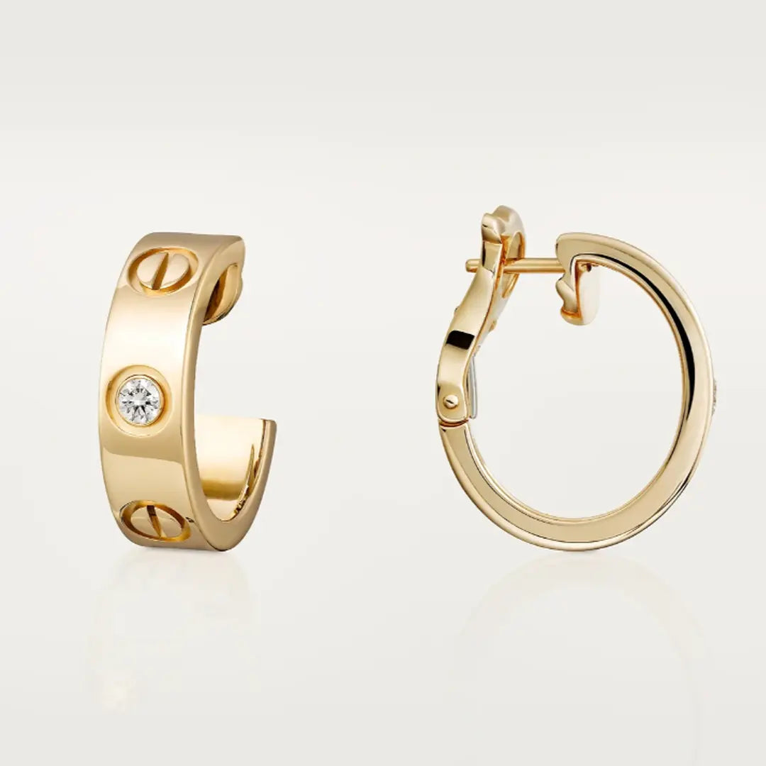 Jade Earrings with Two Diamond Accents
