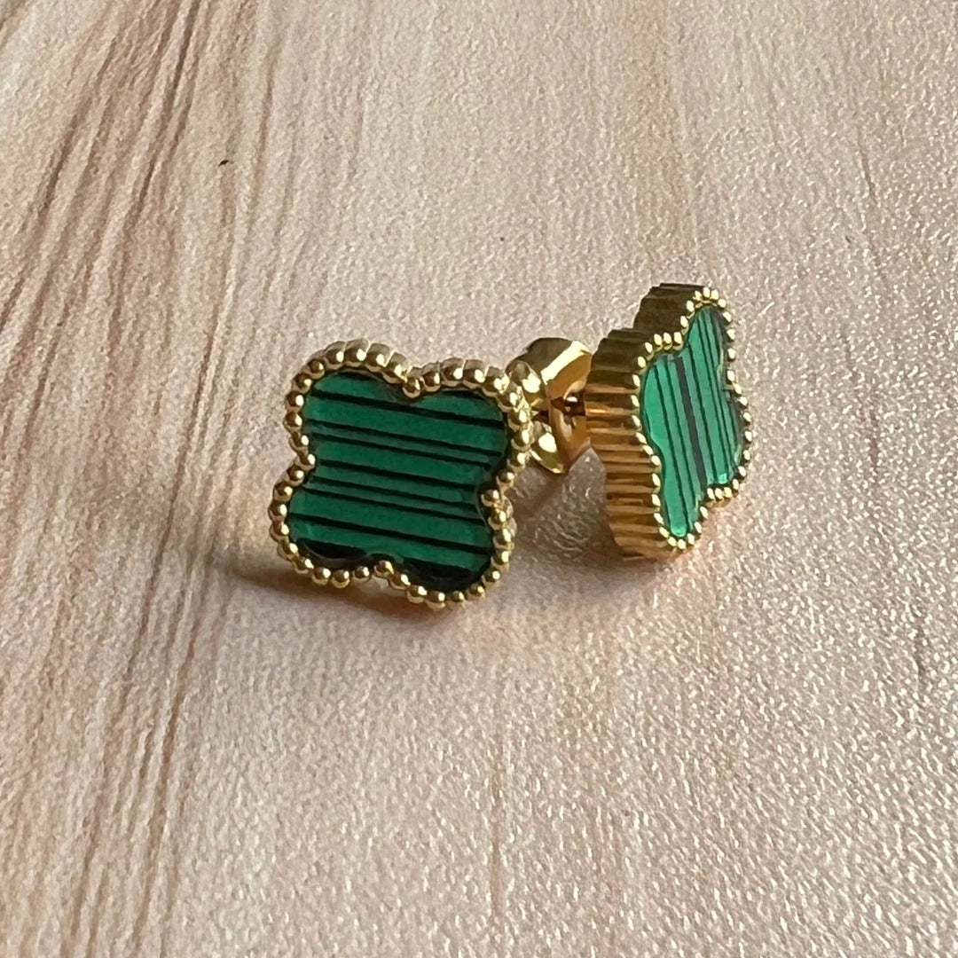 Clover-Inspired Green Earrings