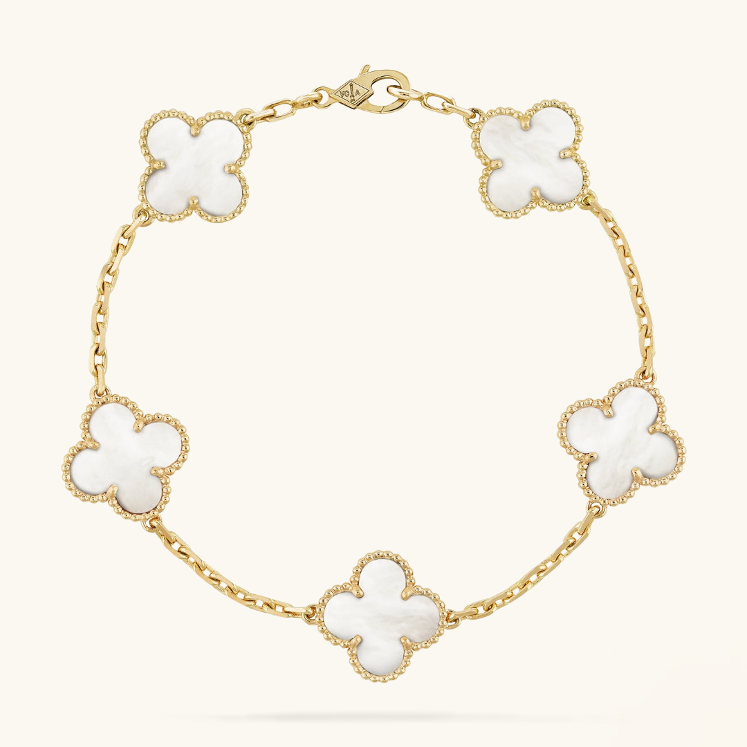 CLOVER | Elegant White Bracelet