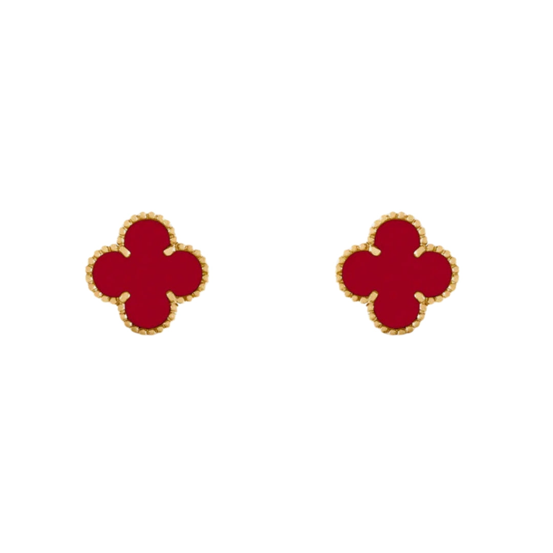 CLOVER | Ruby Red Earrings