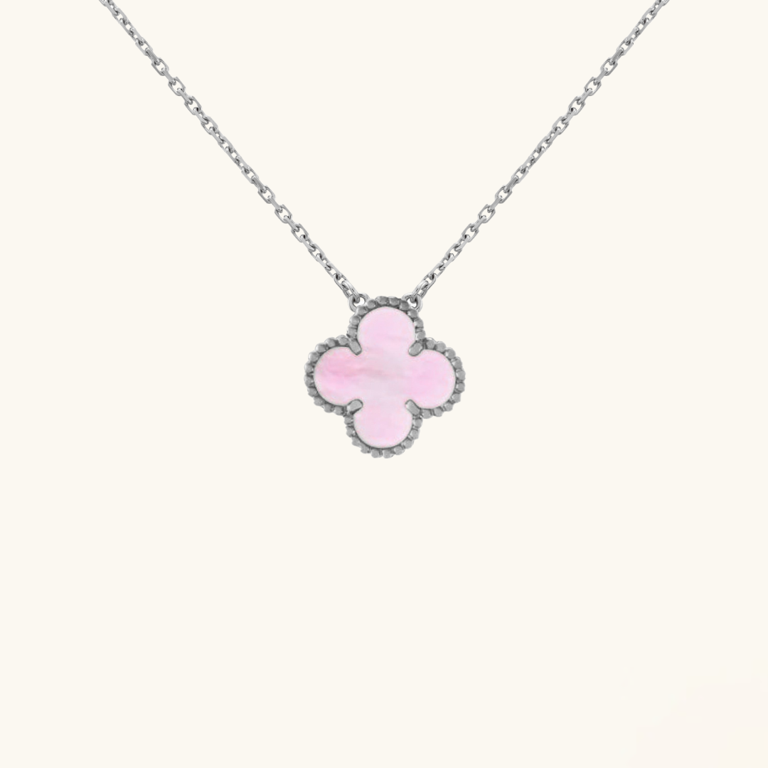 CLOVER | Pink and Silver Necklace