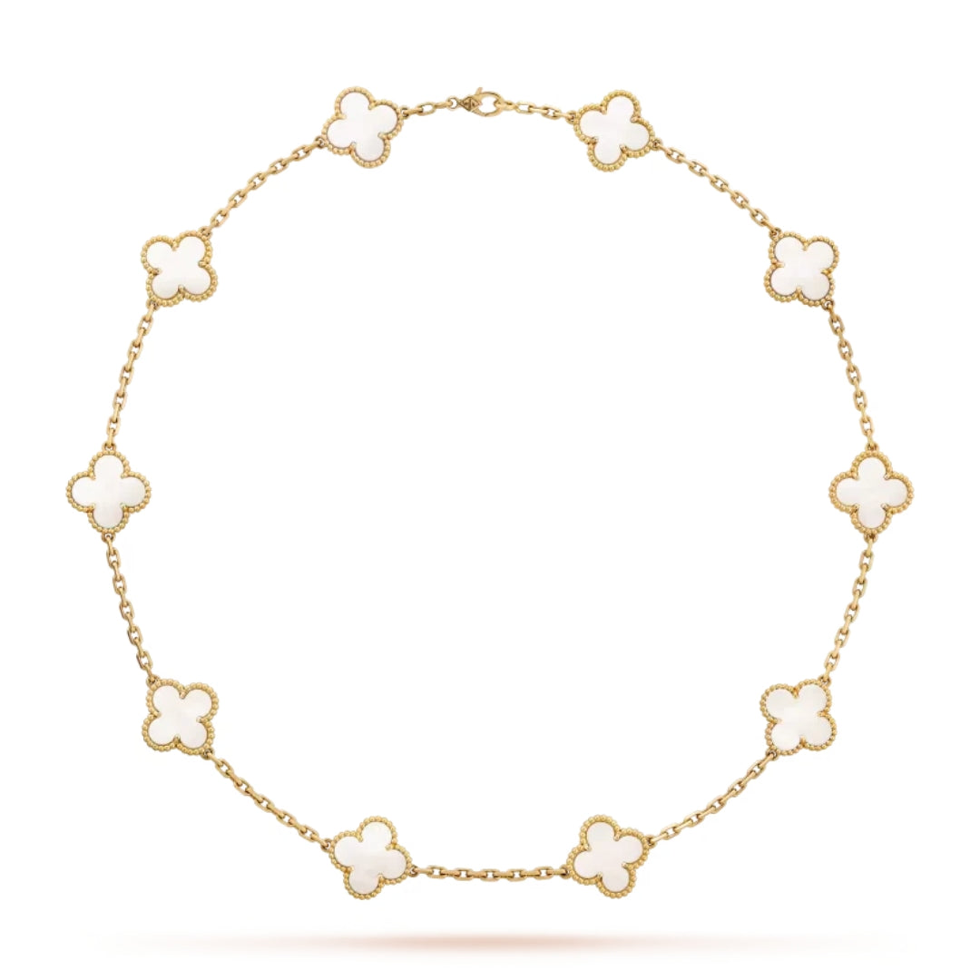 CLOVER | White Necklace Featuring 10 Unique Designs