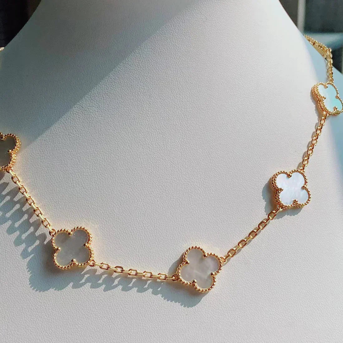 CLOVER | White Necklace Featuring 10 Unique Designs