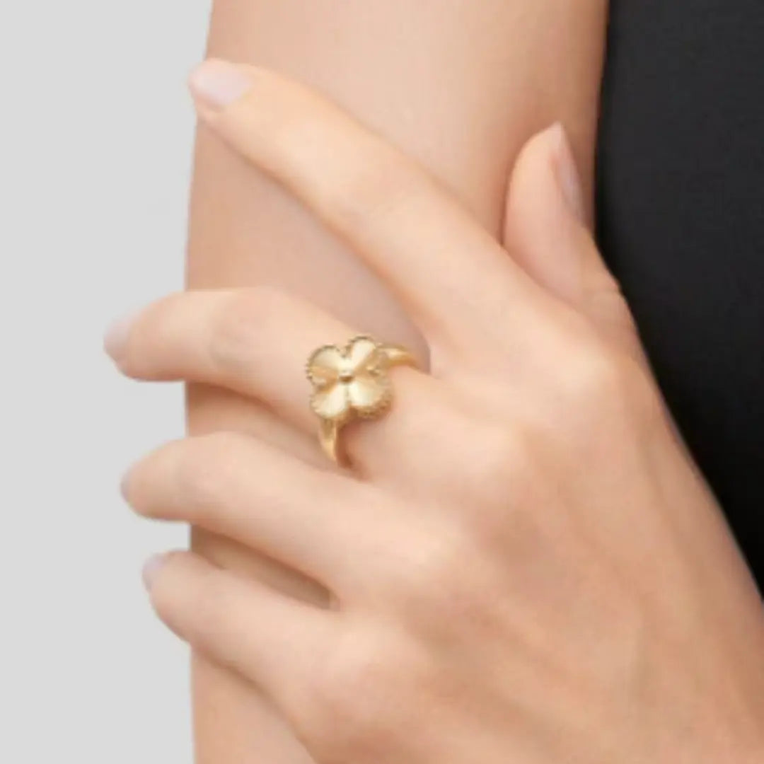 Gold Amber Ring