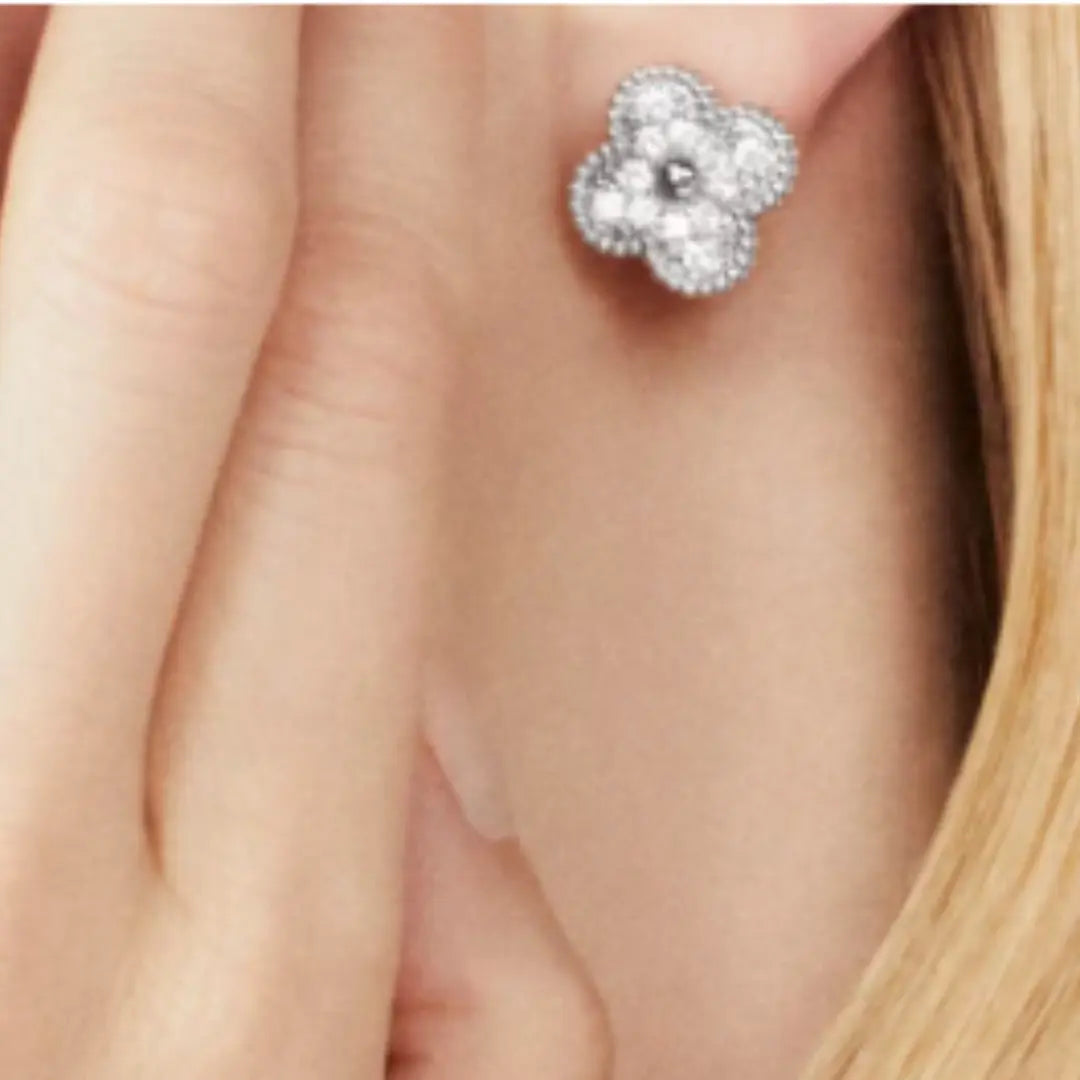 Coki Diamond and Silver Earrings