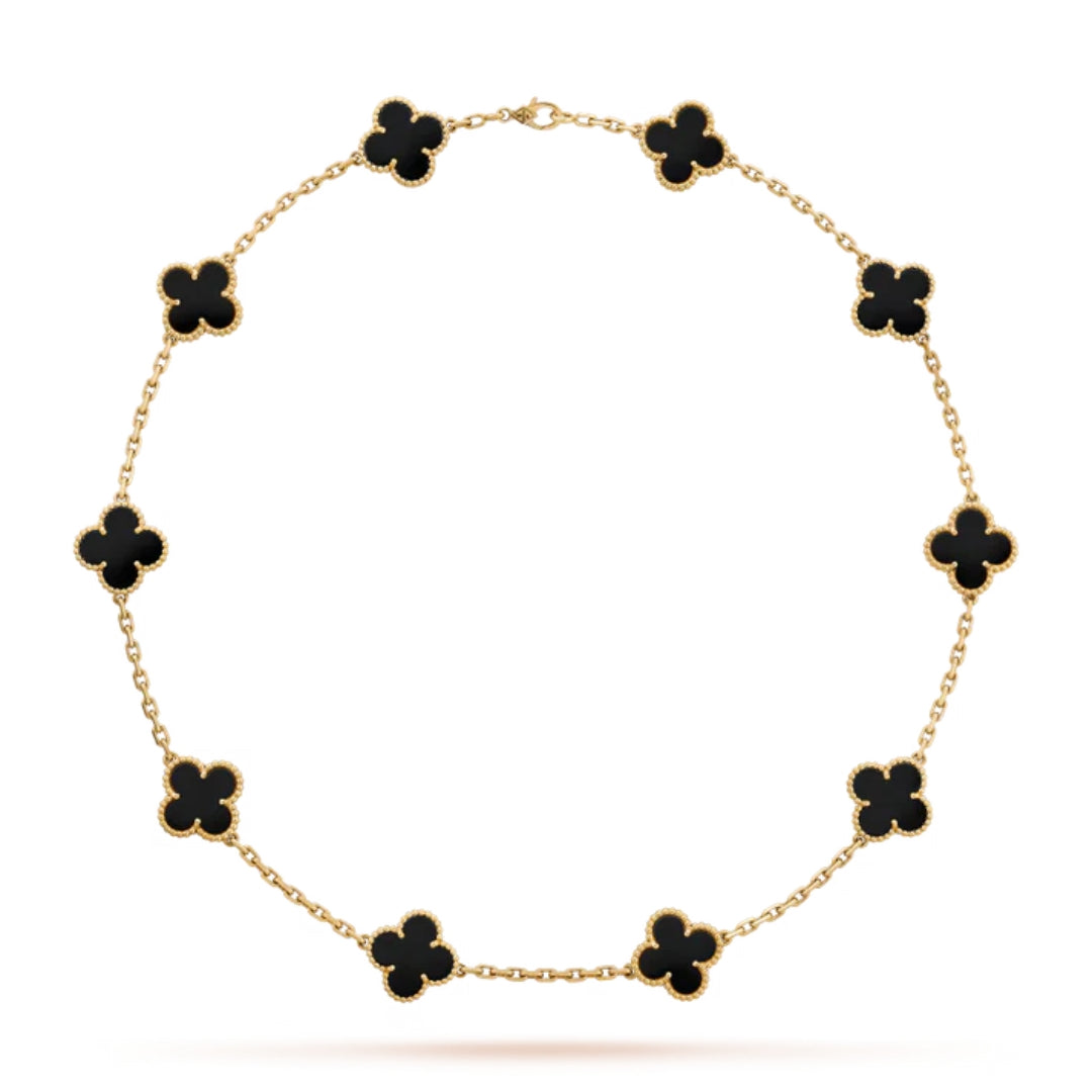 CLOVER | Black Necklace with 10 Unique Designs