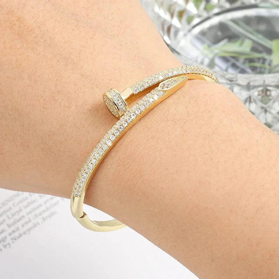 Hermiz Stone-Embellished Nail Bracelet