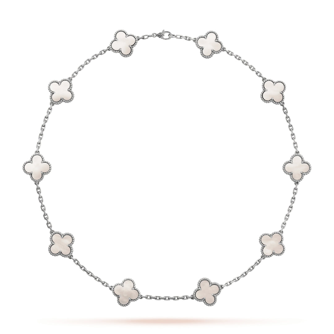 CLOVER | Silver Necklace Featuring 10 Unique Motifs