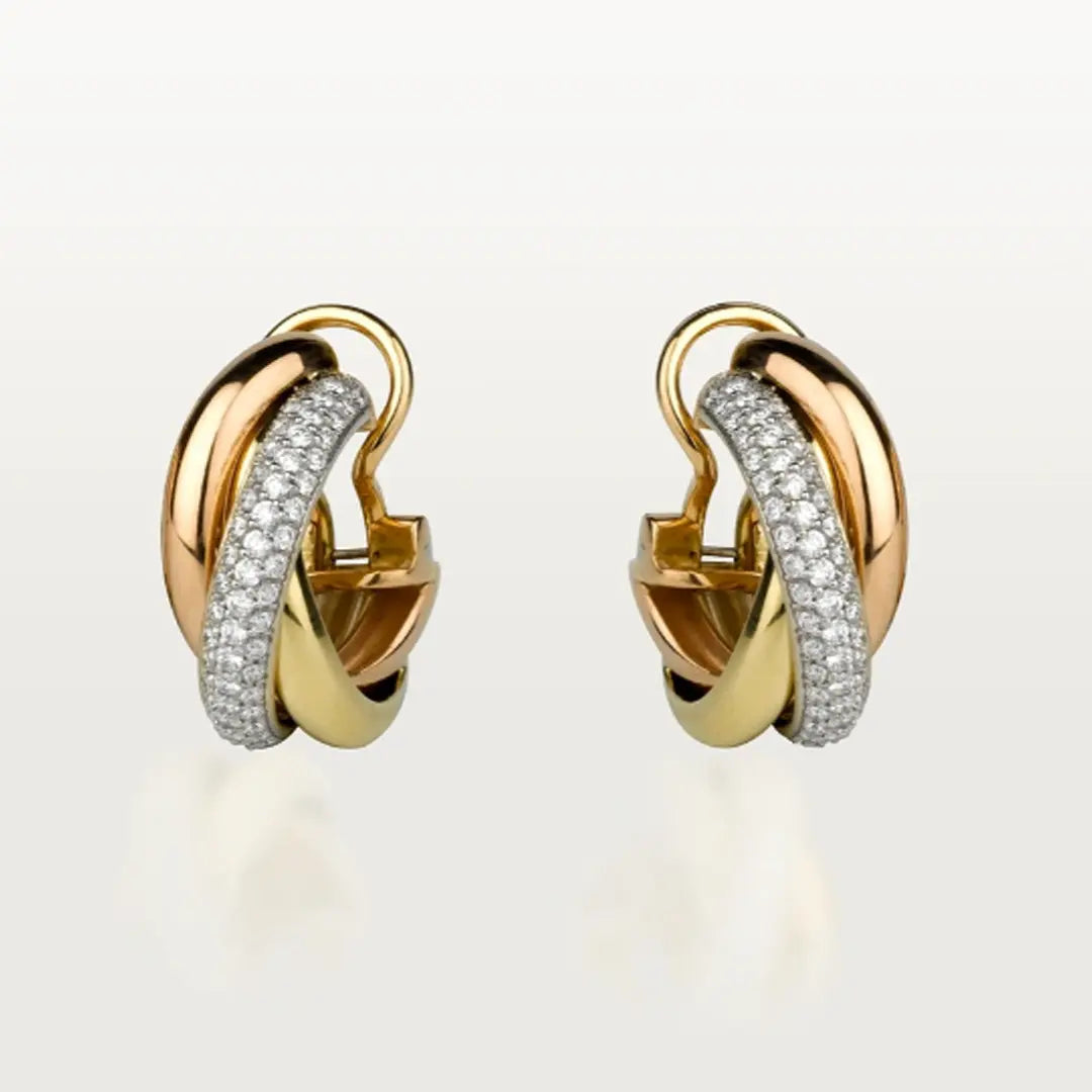Trinity Heart Earrings for Valentine's Day