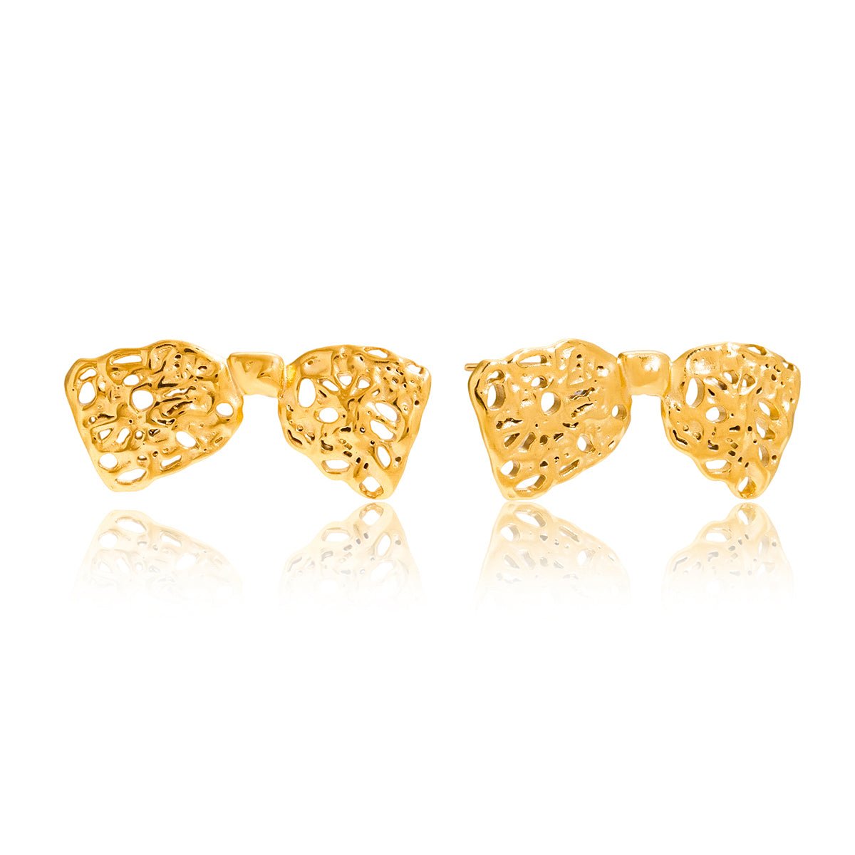 18K Gold Corallia Lace Stud Earrings