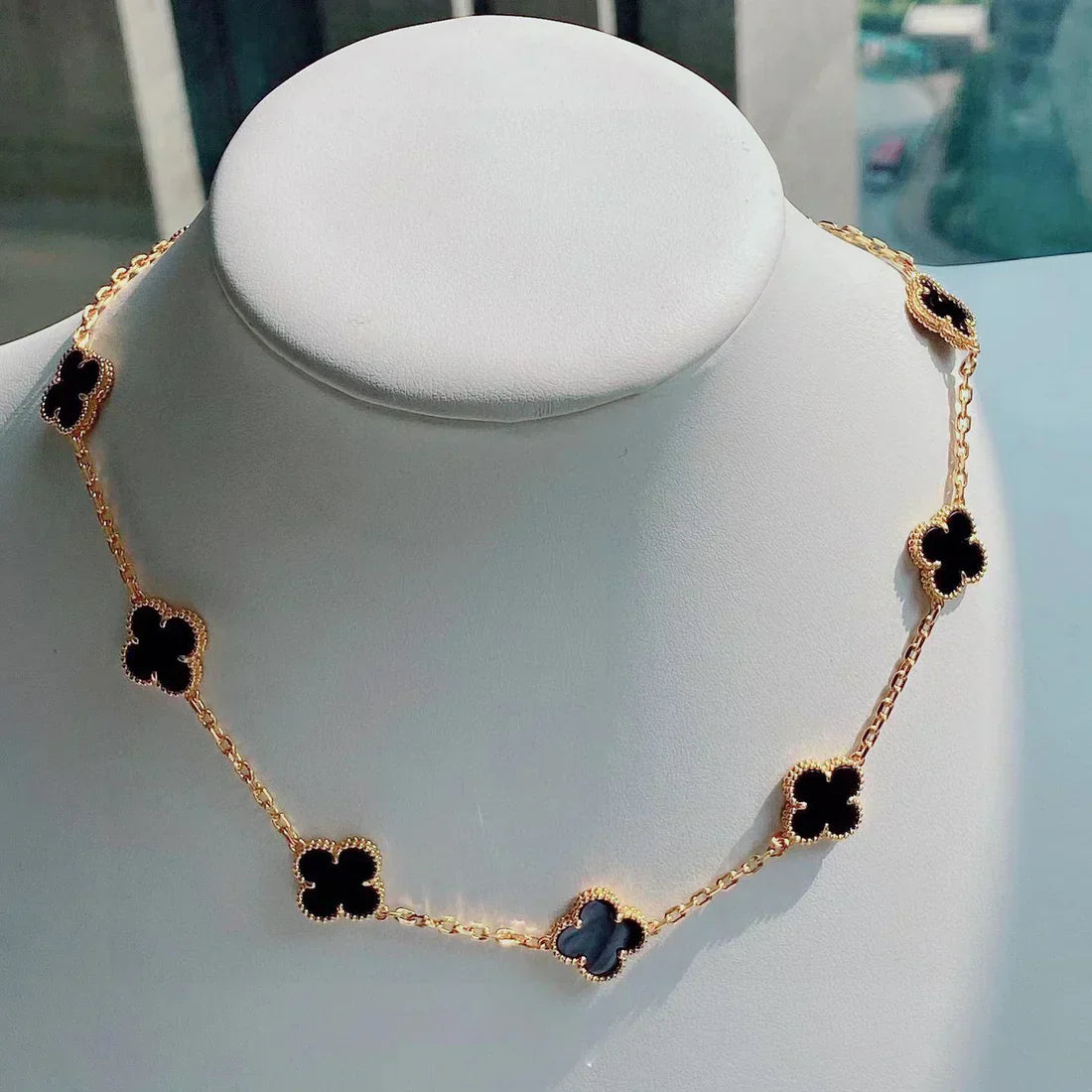 CLOVER | Black Necklace with 10 Unique Designs
