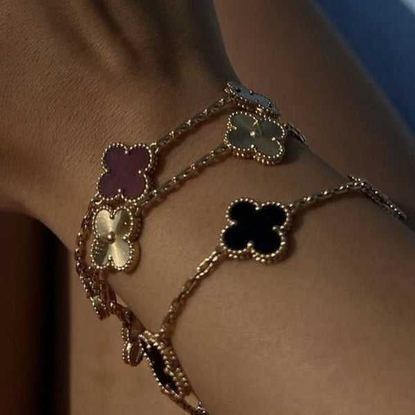 Set of Six Clover Bracelets
