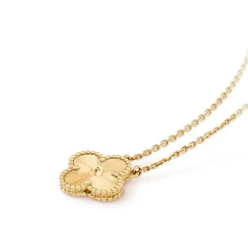 Gold Lavish Four-Leaf Clover Necklace