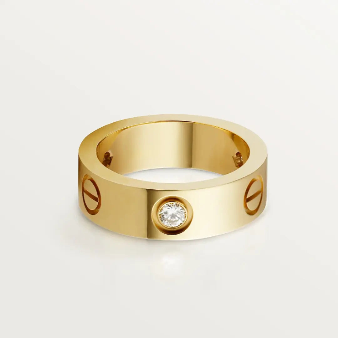 Three-Diamond Love Ring