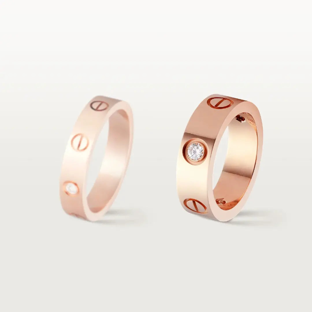 Three-Diamond Love Ring
