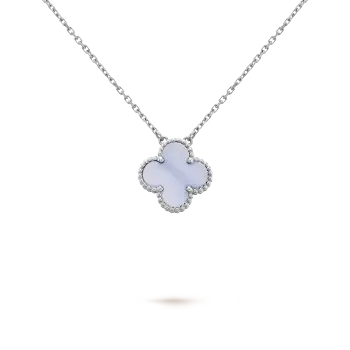 Lavish Purple Four-Leaf Clover Necklace