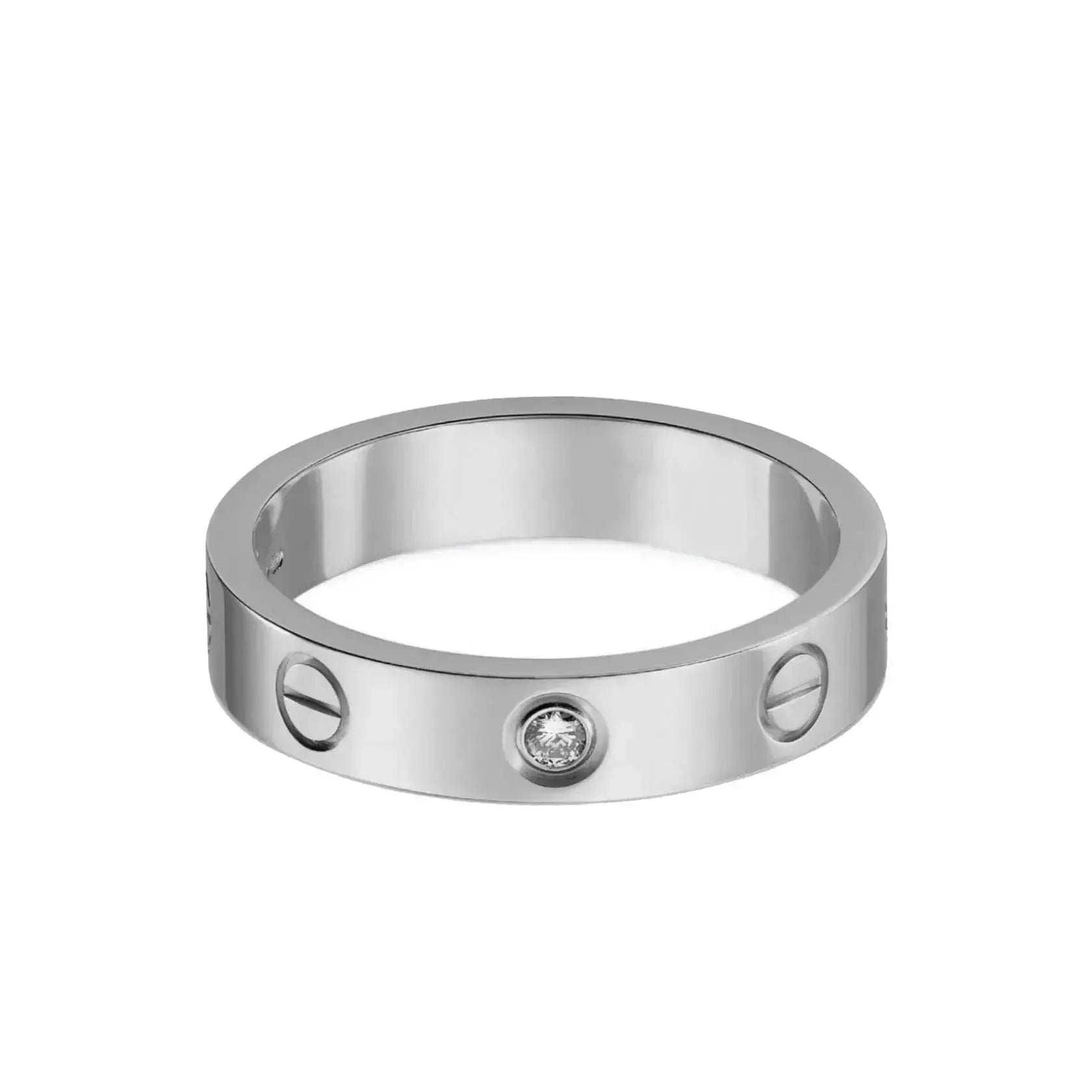 Ava Silver Diamond-Stein Ring