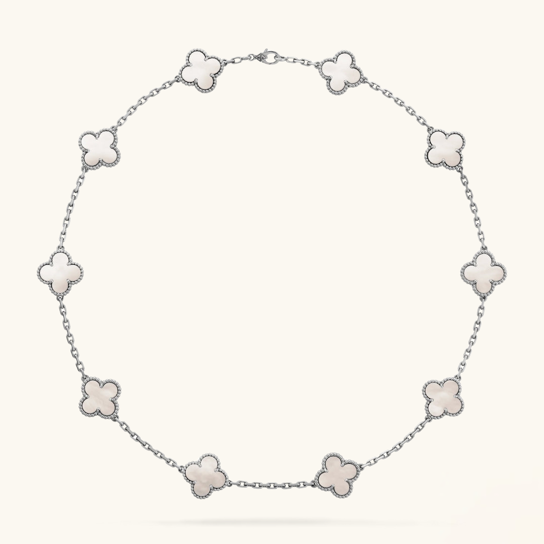 CLOVER | Silver Necklace Featuring 10 Unique Motifs