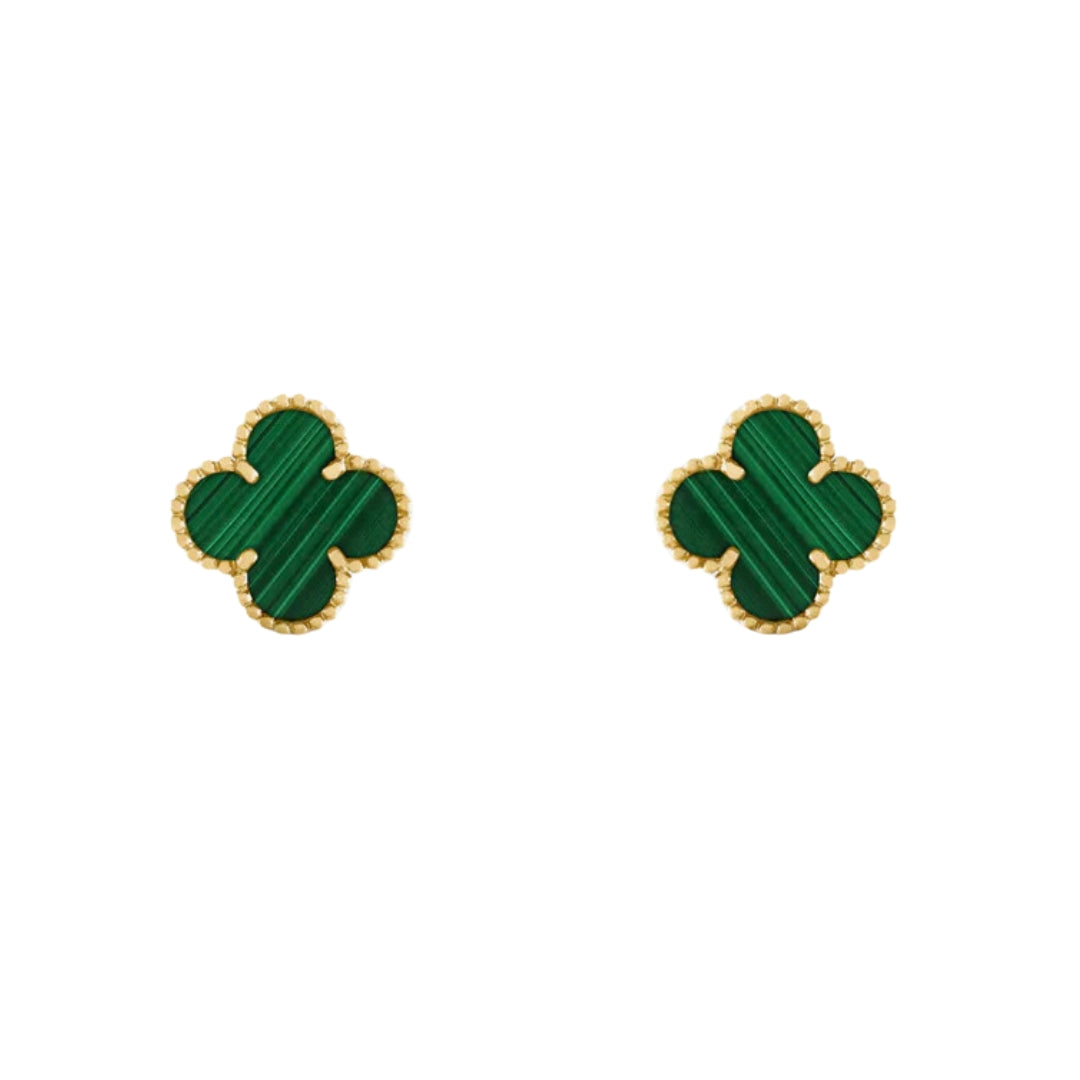 Clover-Inspired Green Earrings