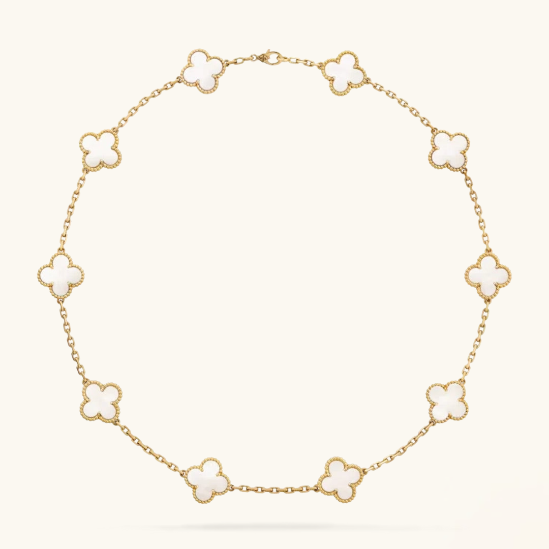 CLOVER | White Necklace Featuring 10 Unique Designs