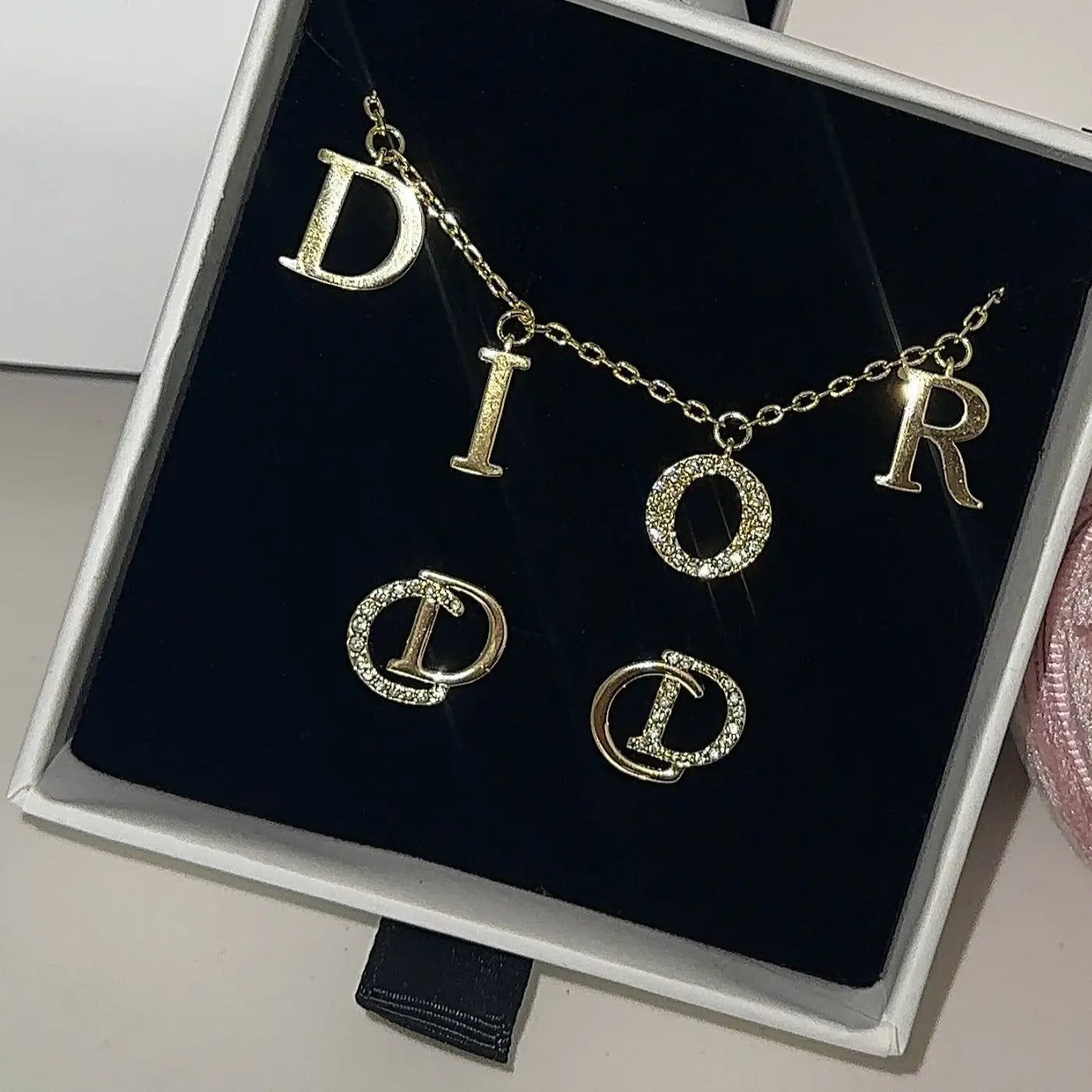 Silver Diamond Earrings in CD Design