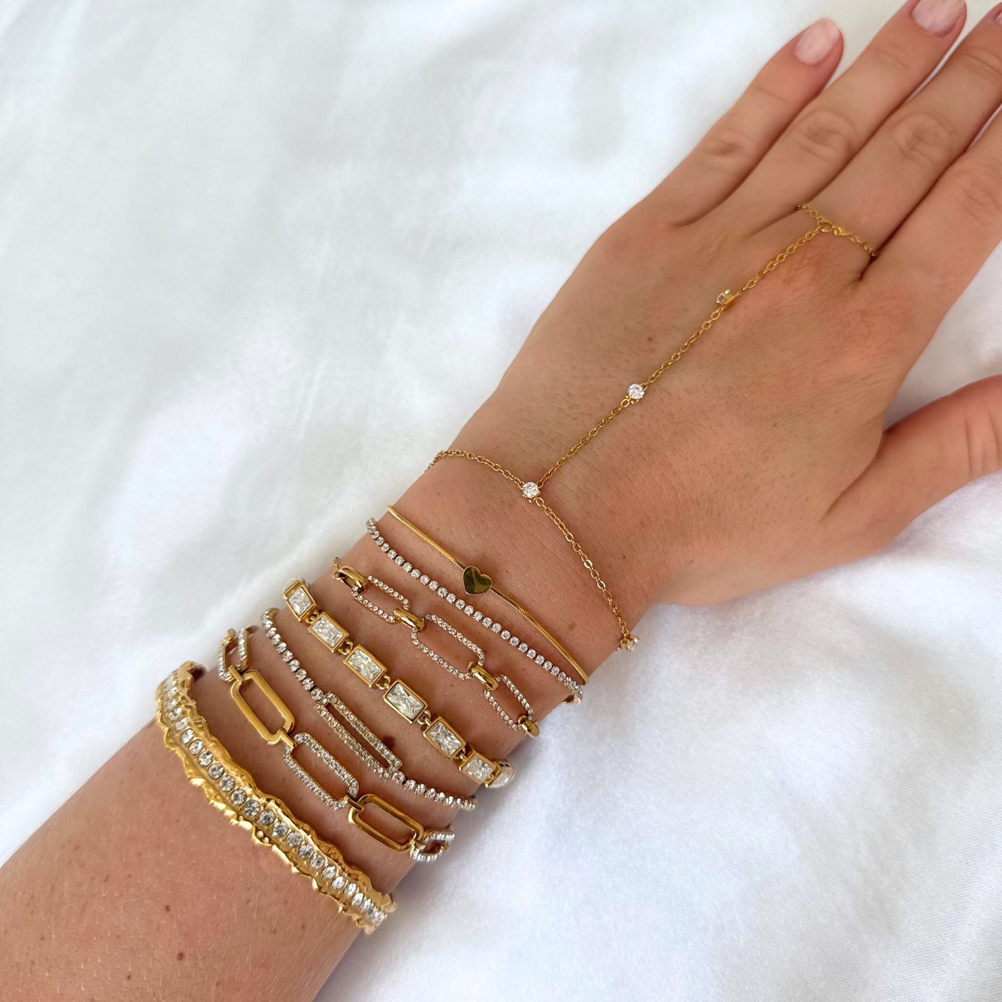 Cleo 18K Gold Ripple Bracelet