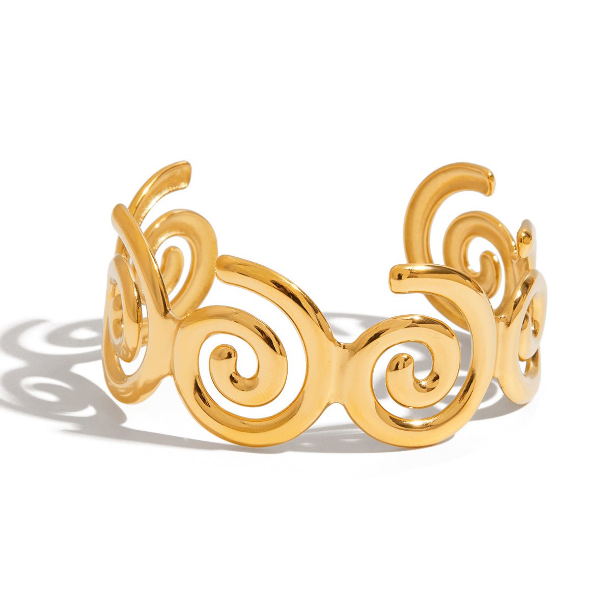 Orelia 18K Gold Swirl Cuff Bracelet