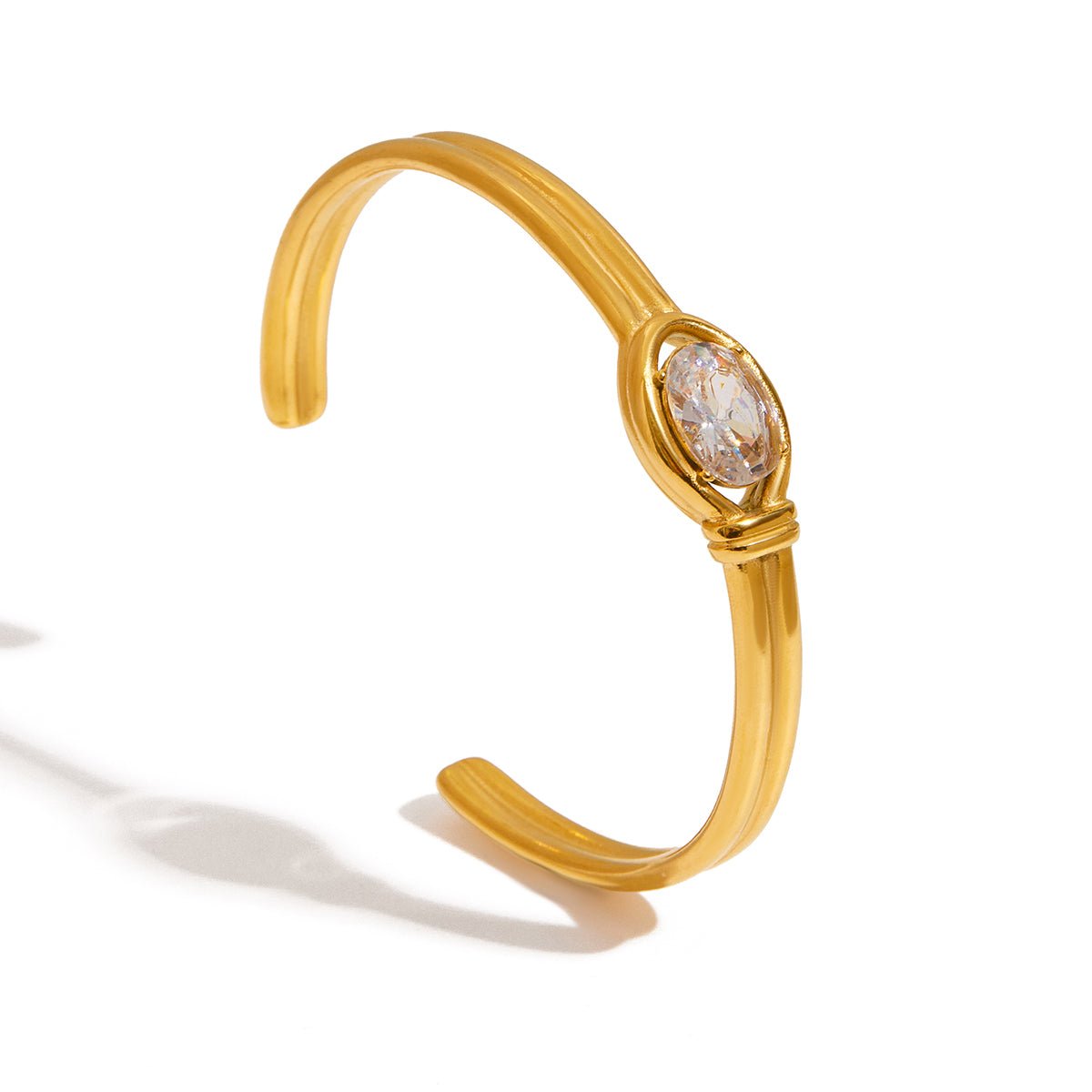 18K Gold Calisse Gem Cuff
