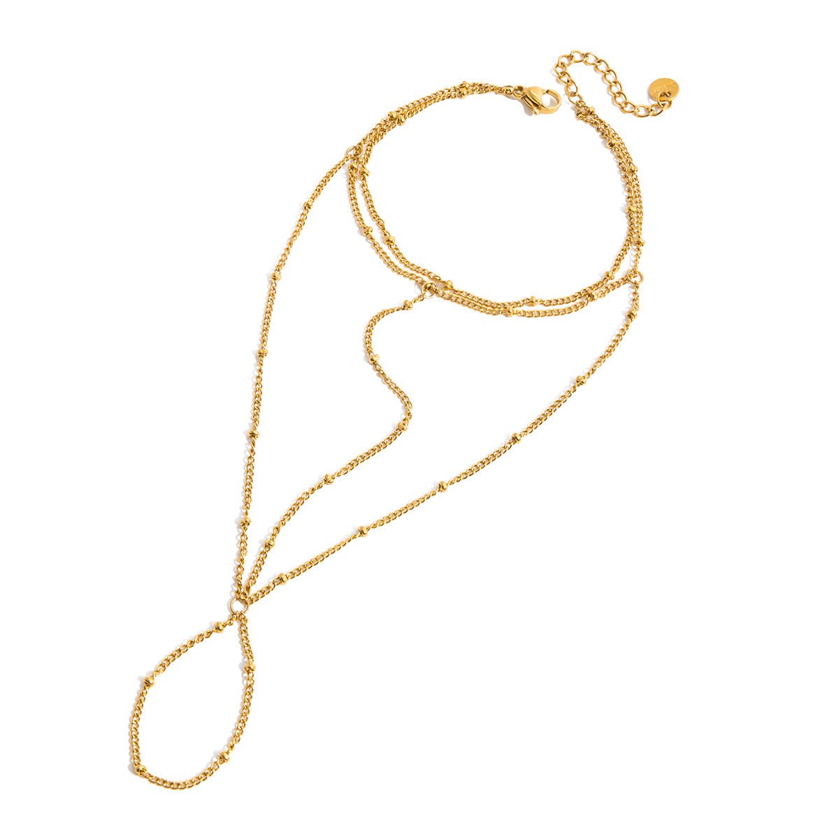 18K Gold Seren Drape Ring Arm Cuff