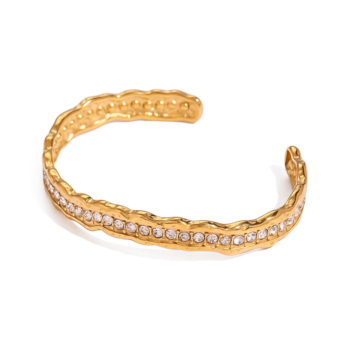 Cleo 18K Gold Ripple Bracelet