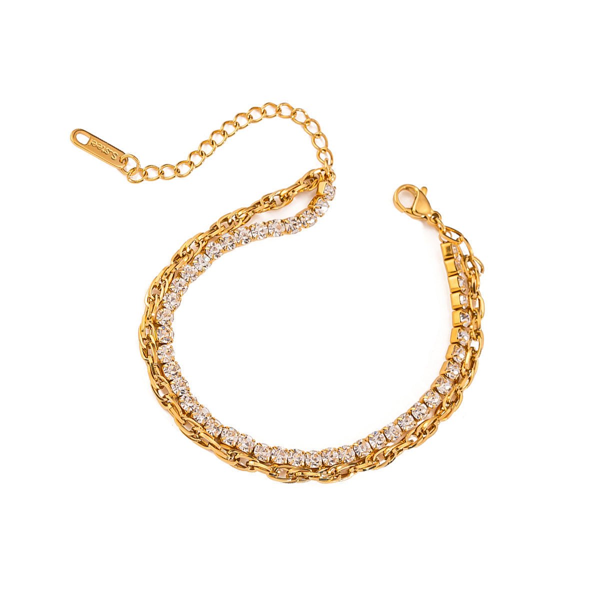 Dahlia Double Chain Bracelet | 18K Gold