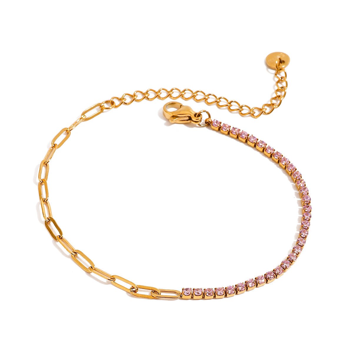Valen Blush 18K Gold Necklace and Bracelet Set