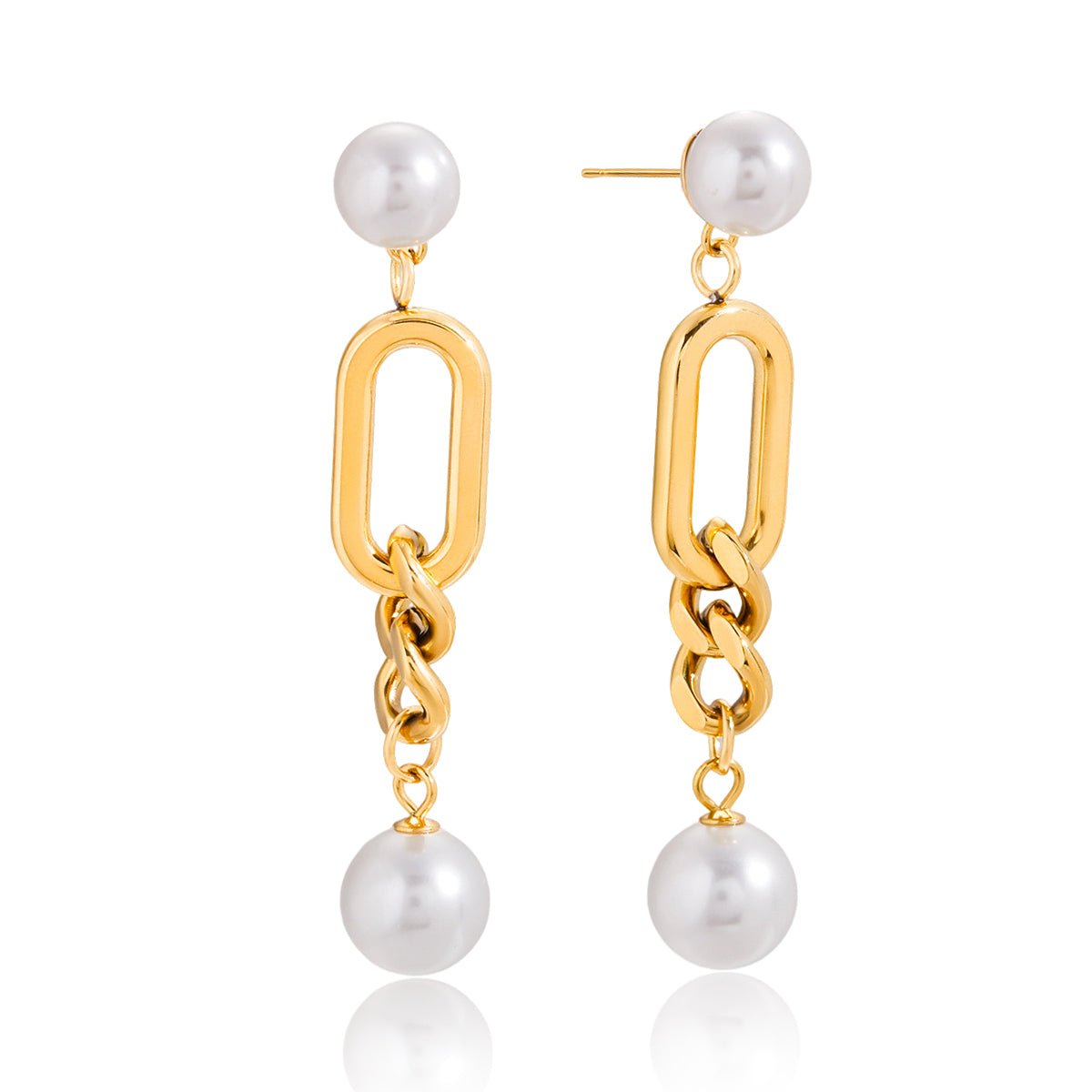 18K Gold Olivia Link Earrings