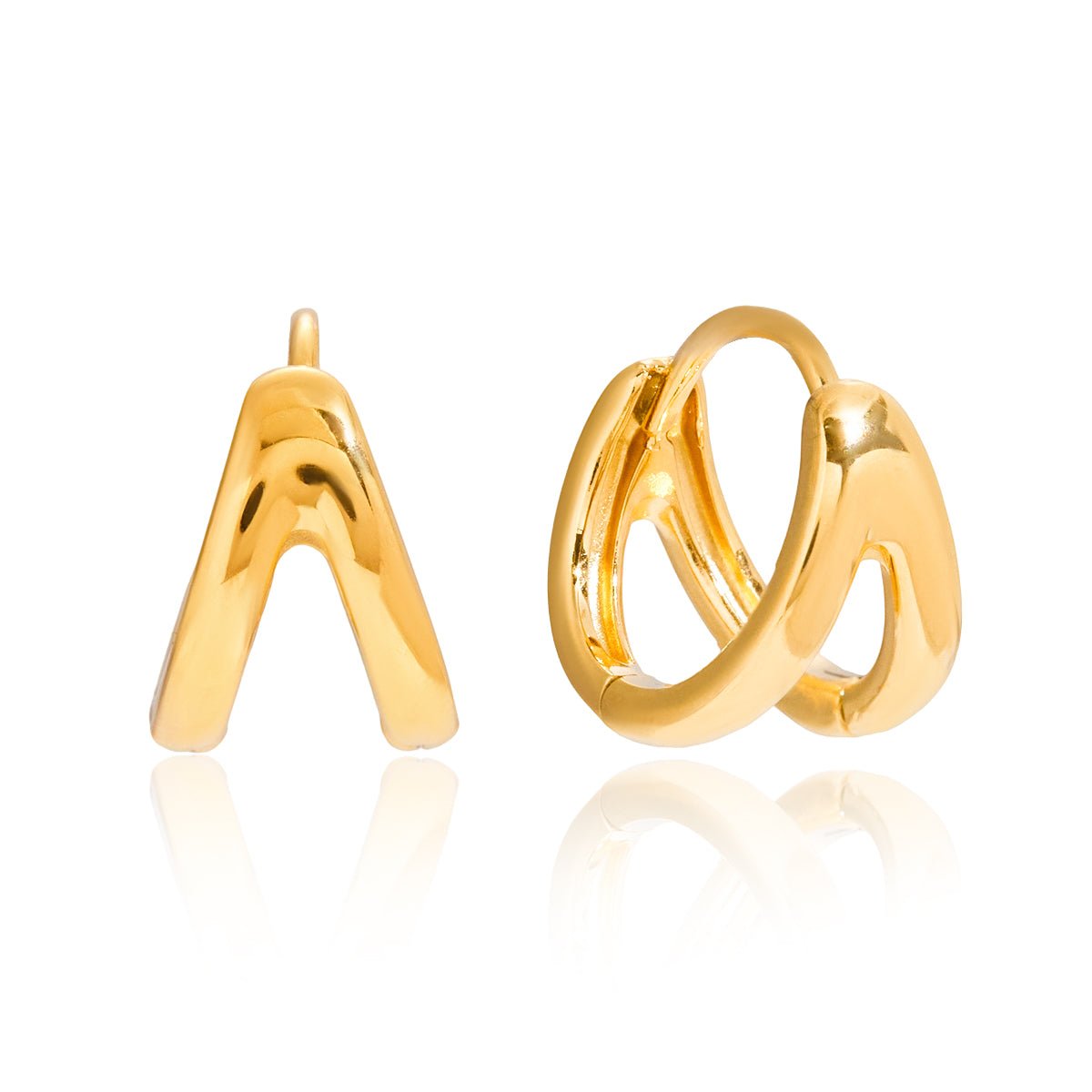 18K Gold Karina Huggie Earrings