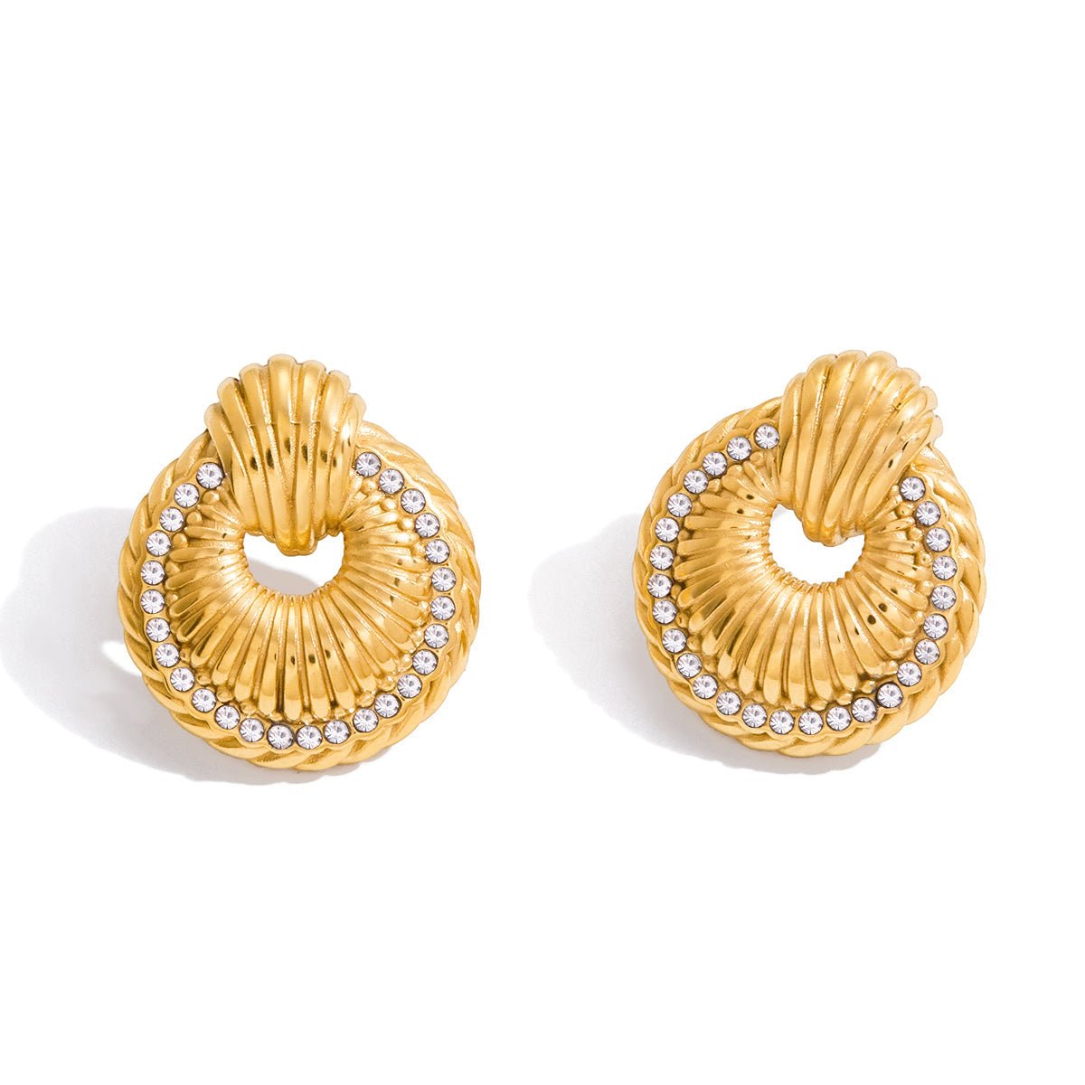 Isadora 18K Gold Halo Earrings