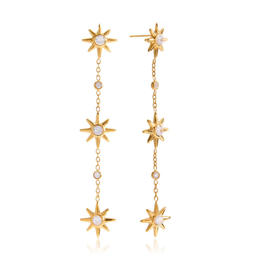 Sulien 18K Gold Drop Earrings