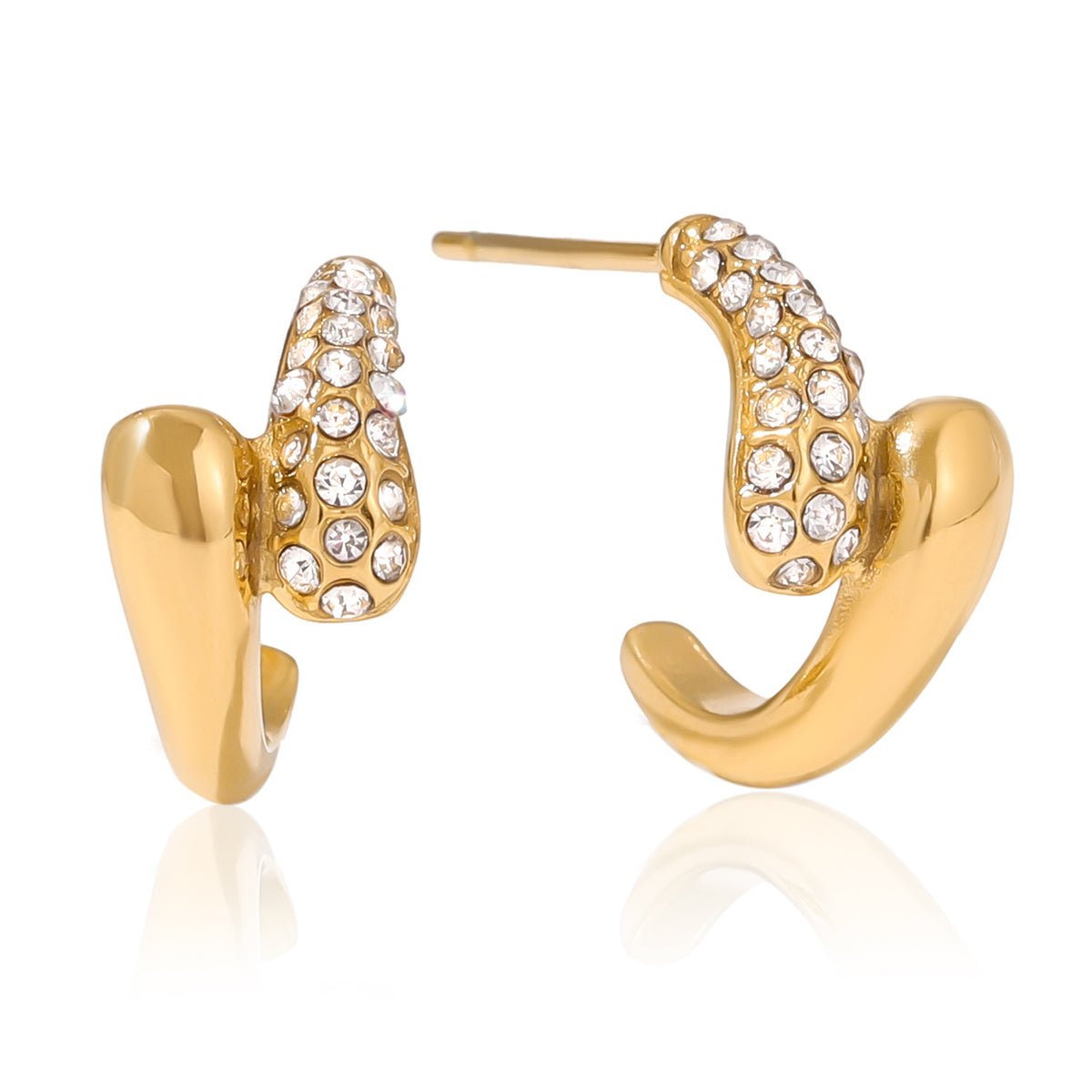Kaila 18K Gold Hoop Earrings