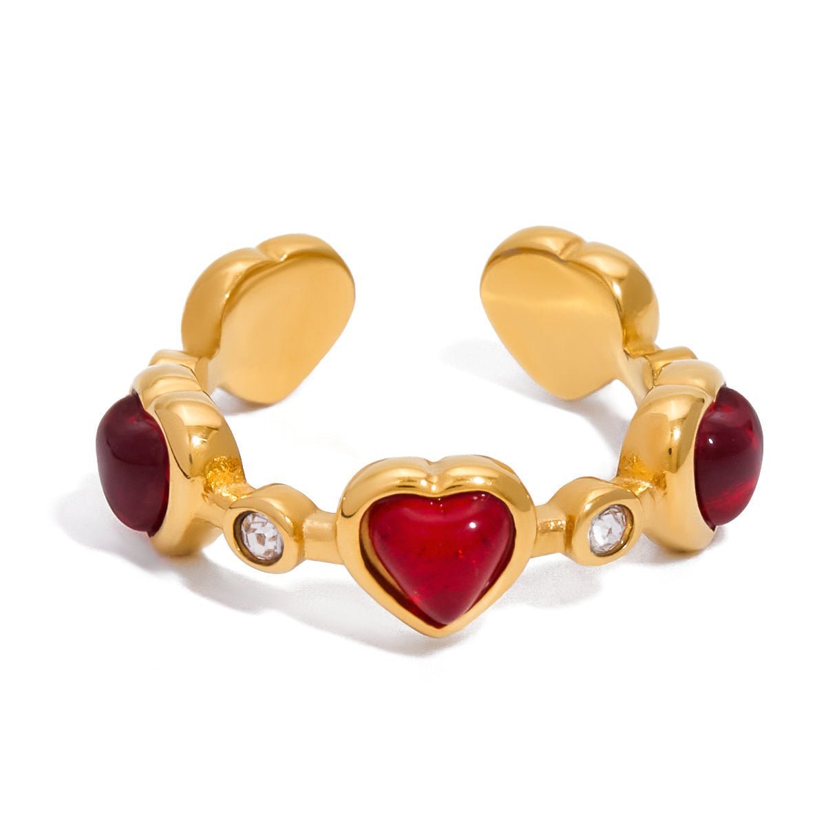 18K Gold Esme Ruby Heart Ring