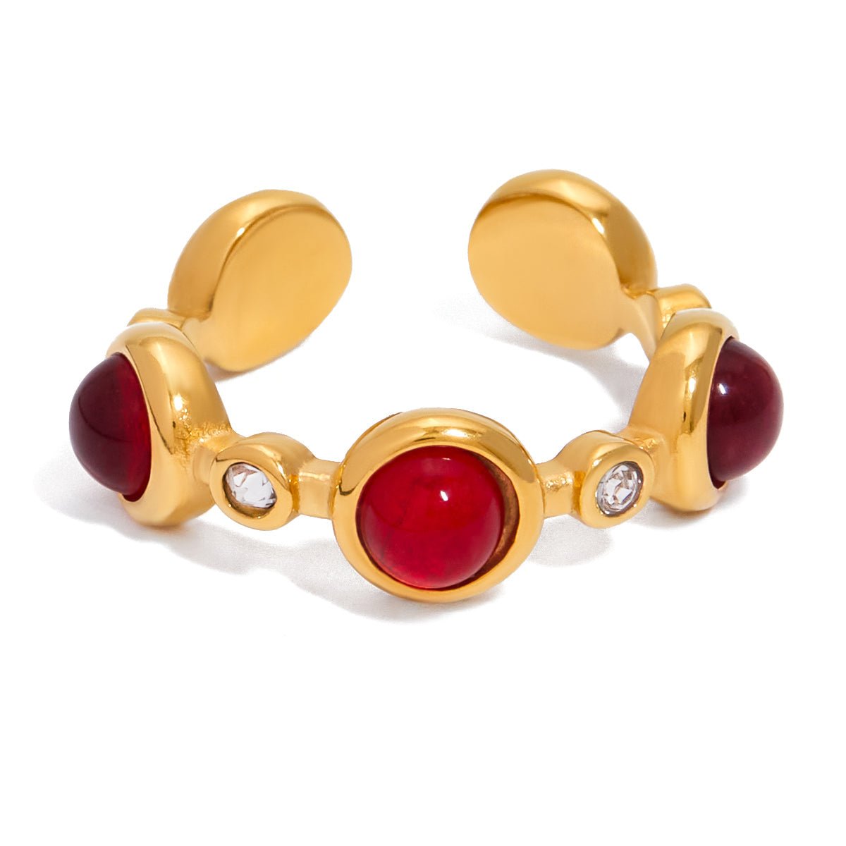Ayana 18K Gold Red Cuff Ring