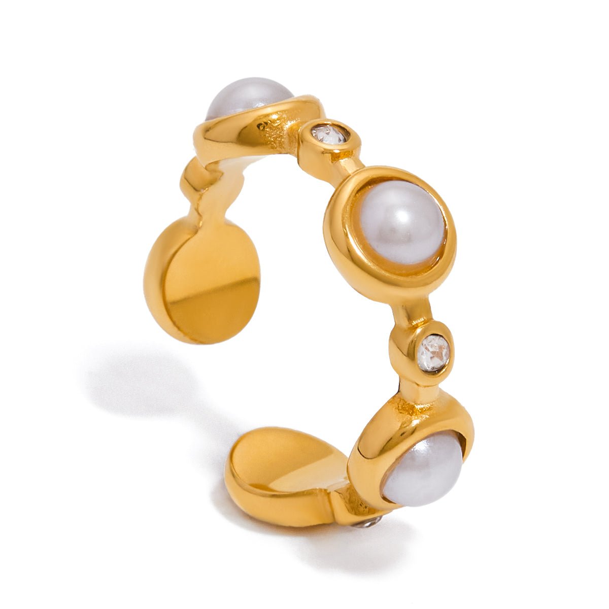 Ayana Pearl Cuff Ring in 18K Gold