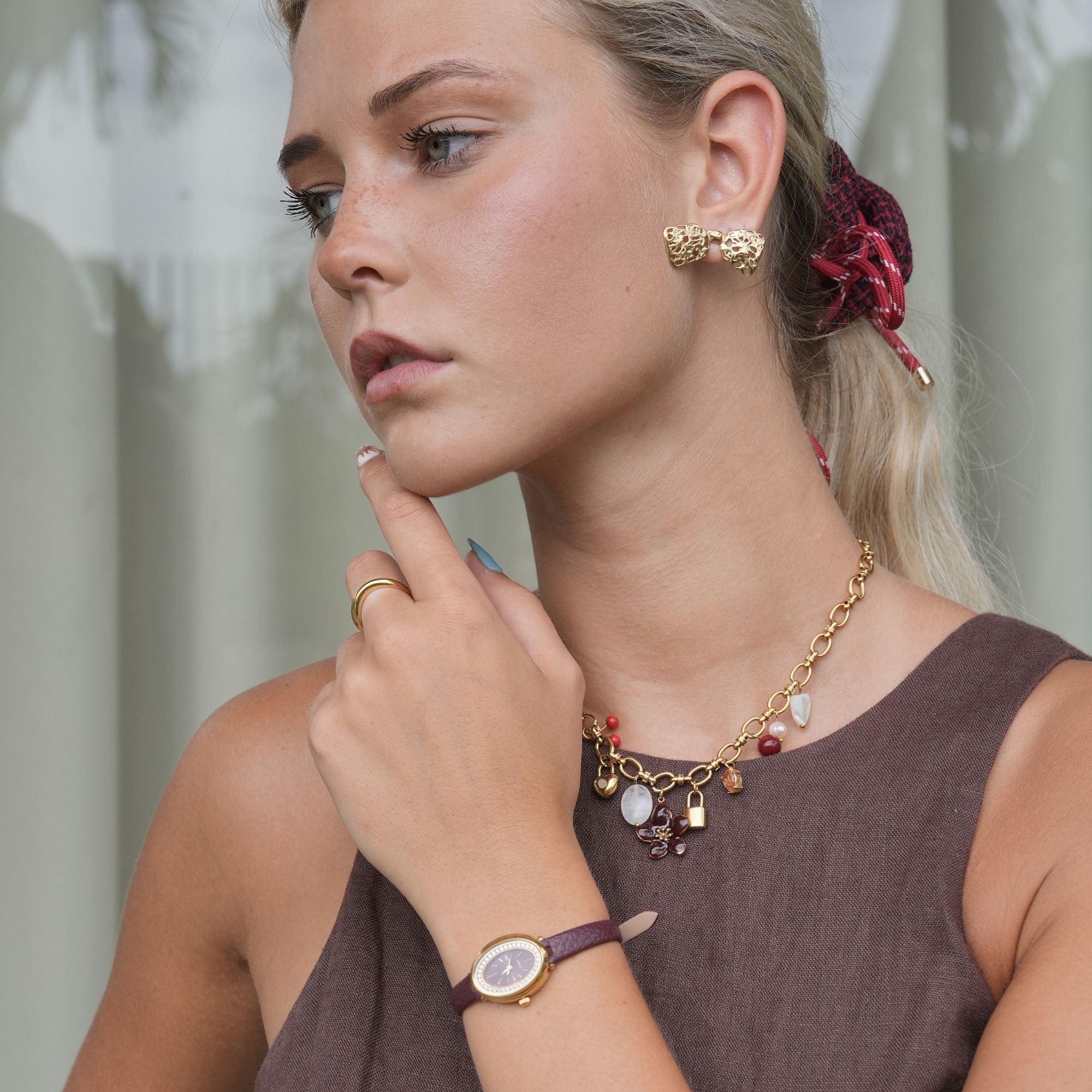 Livia | Gold Leather