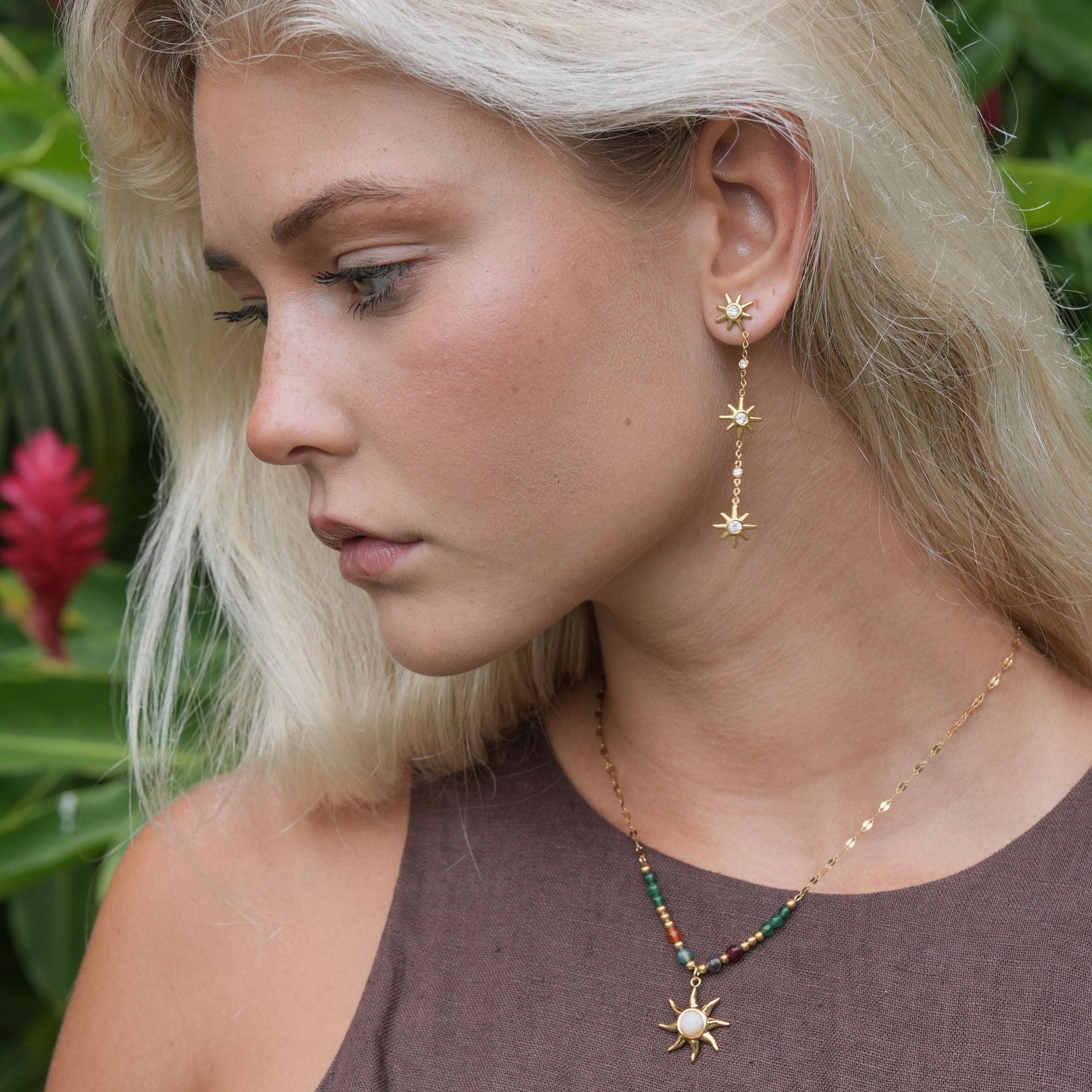 Sulien 18K Gold Drop Earrings