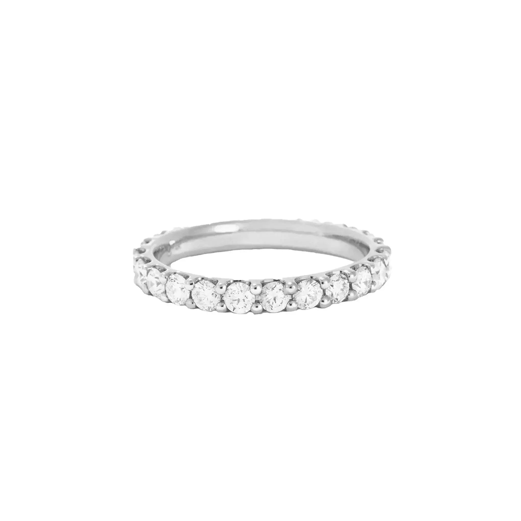 Amber Cat Ring - Silver with Diamond Accents