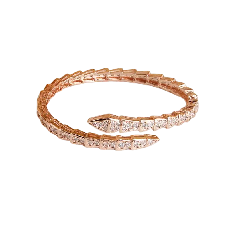 Deluxe Rose Gold Snake Bracelet