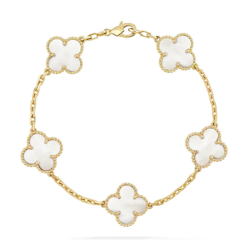 White Floral Elegance Bracelet