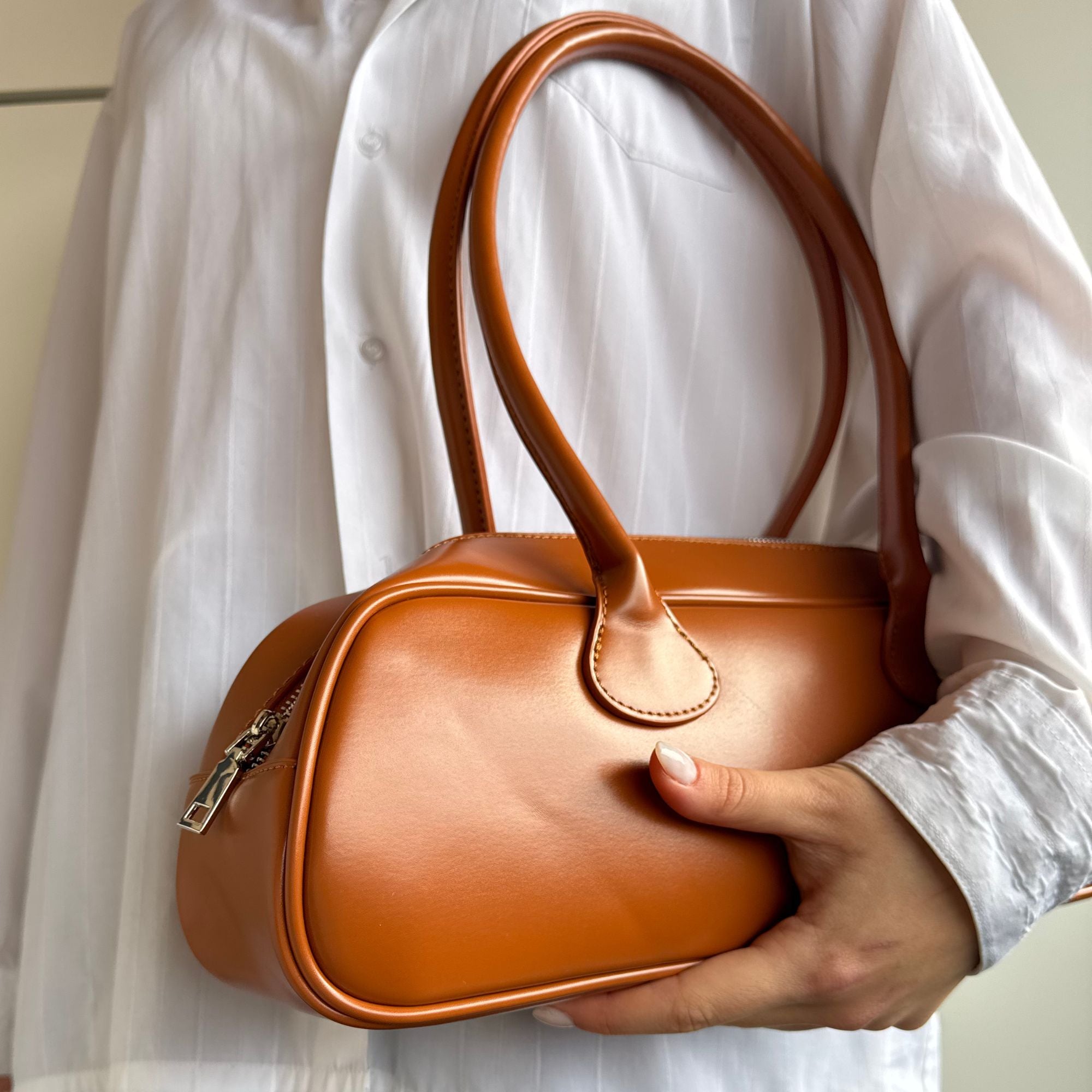 Brown Vivienne Barrel Bag