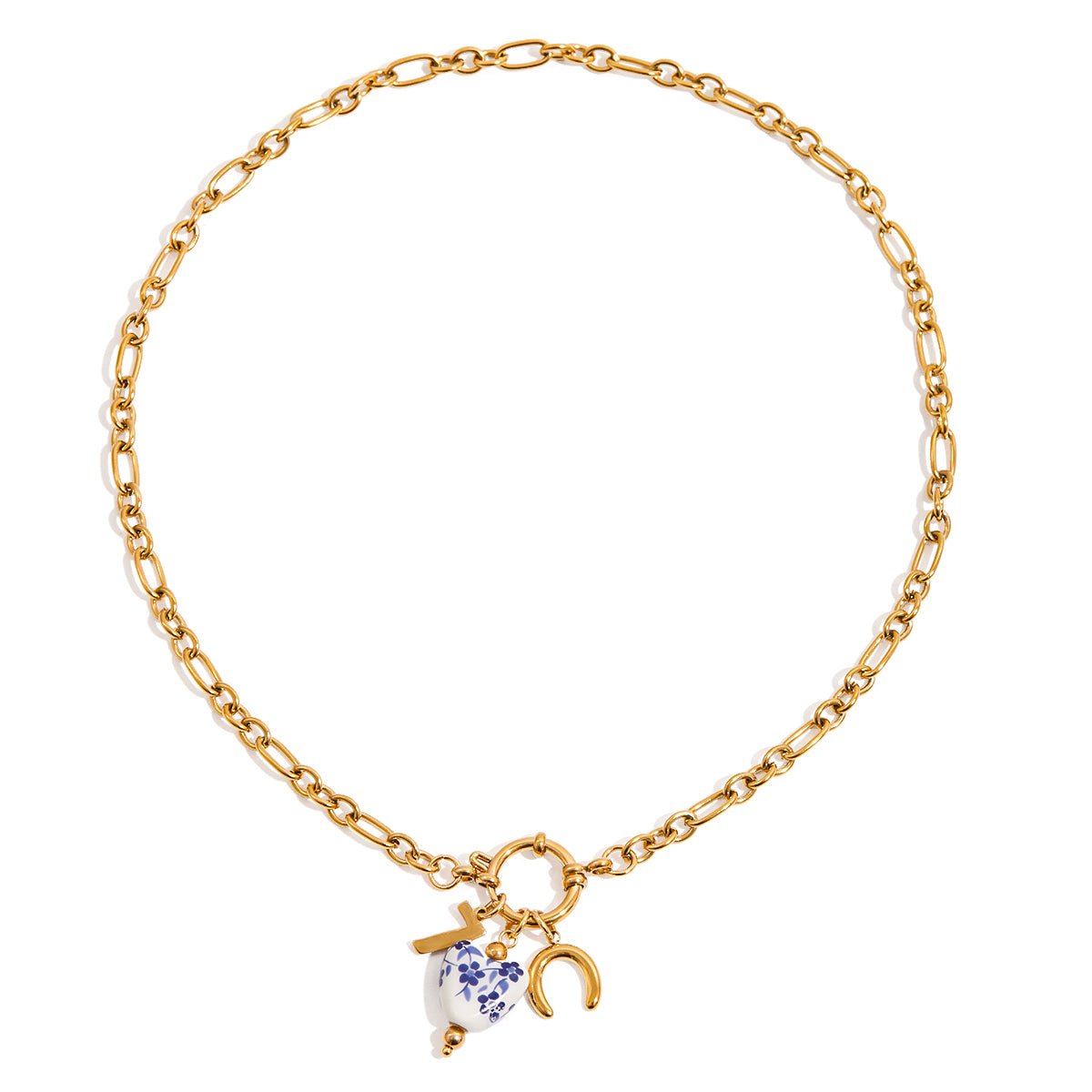 Elegant Porcelain Pendant Necklace