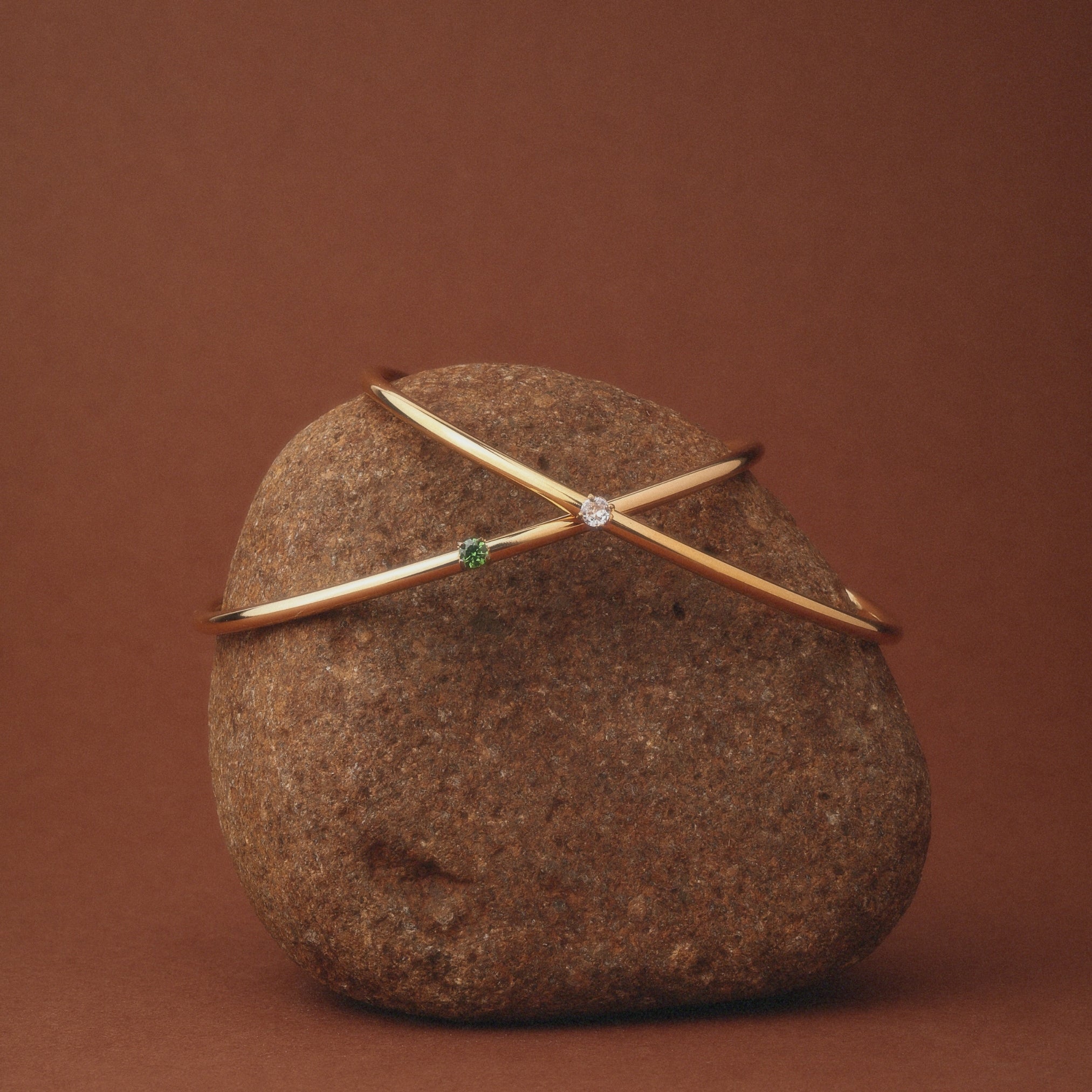 Thin Emerald Cuff