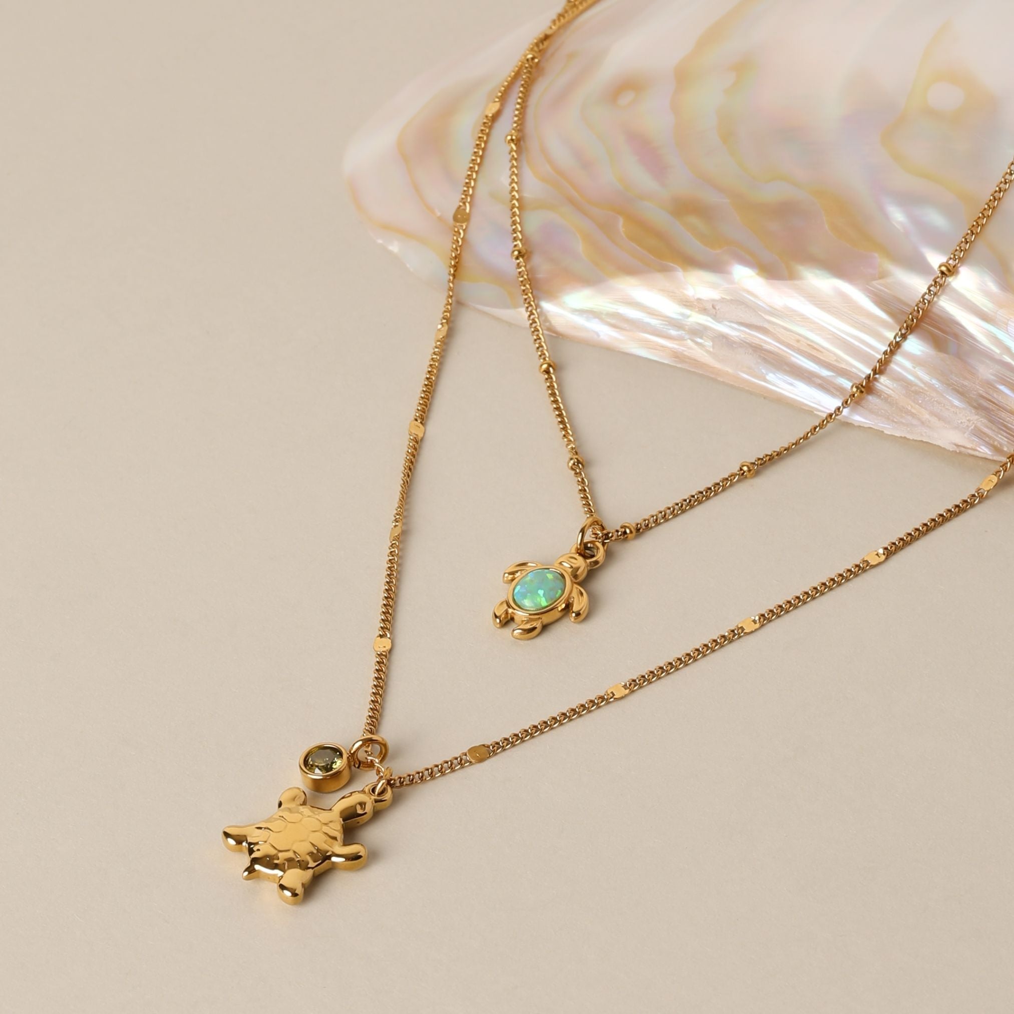 Opal Turtle Necklace